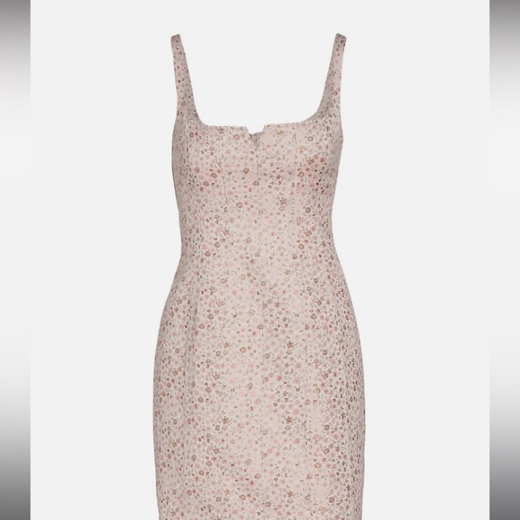 CINQ A SEPT Yazlyn Floral Dress In Pale Rose Multi 💕 - Picture 4 of 11